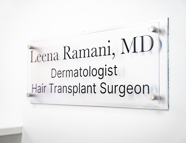 Dr. Leena Ramani Dermatologist and Hair Transplant Surgeon sign