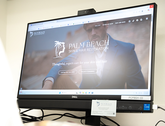 Website for Palm Beach Skin & Hair Restoration in Jupiter, FL