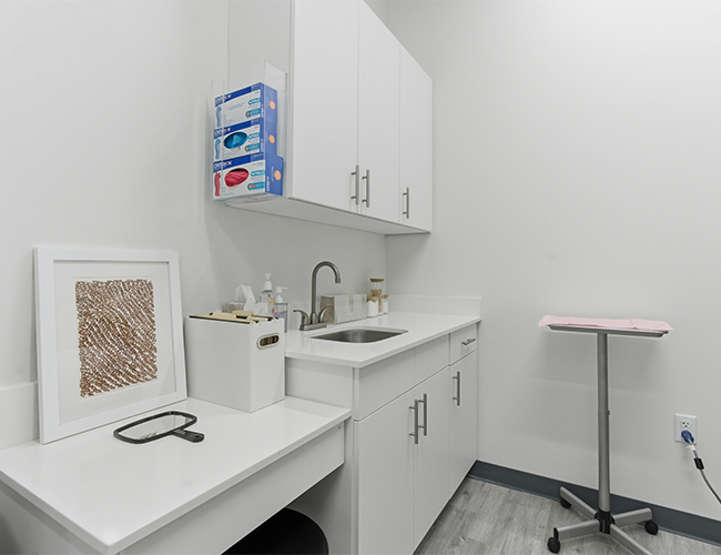 consultation room at Palm Beach Skin & Hair Restoration in Jupiter, FL