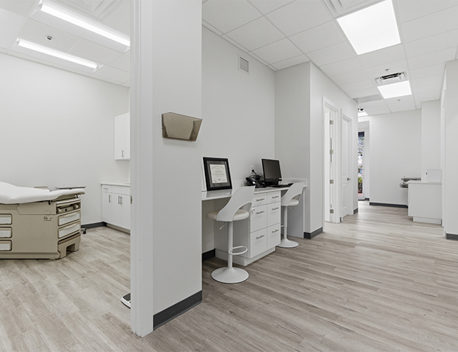 hallway at Palm Beach Skin & Hair Restoration in Jupiter, FL